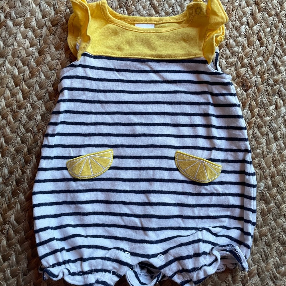 Striped lemon Gymboree jumper